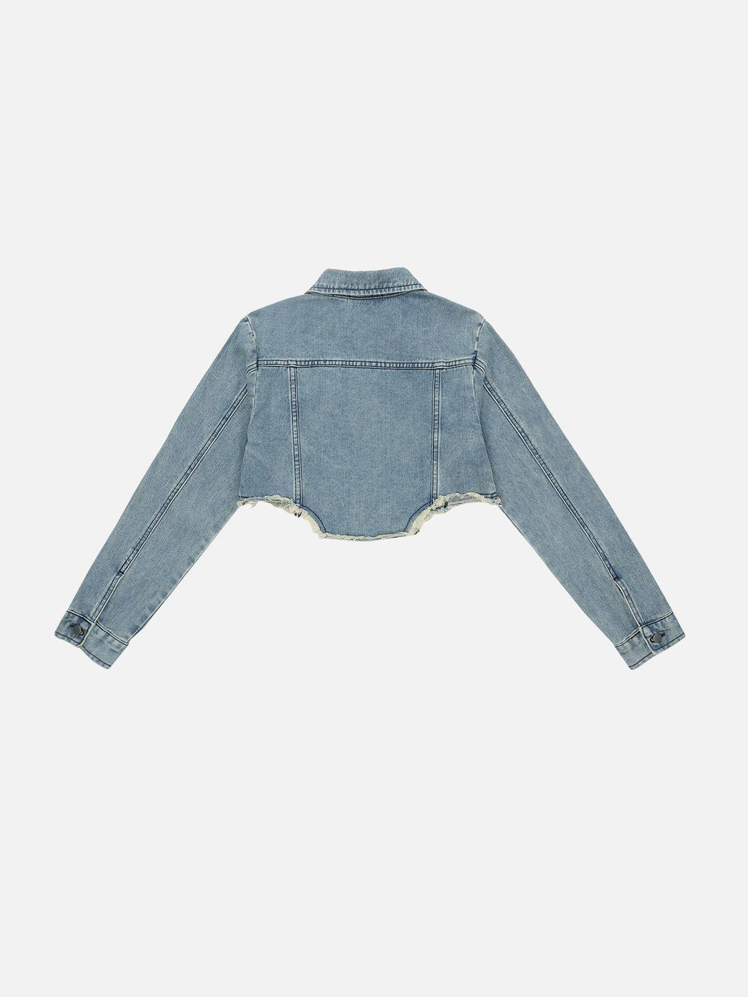 Helmiss - Lace-Up Denim Jacket- Streetwear Fashion - helmiss.com