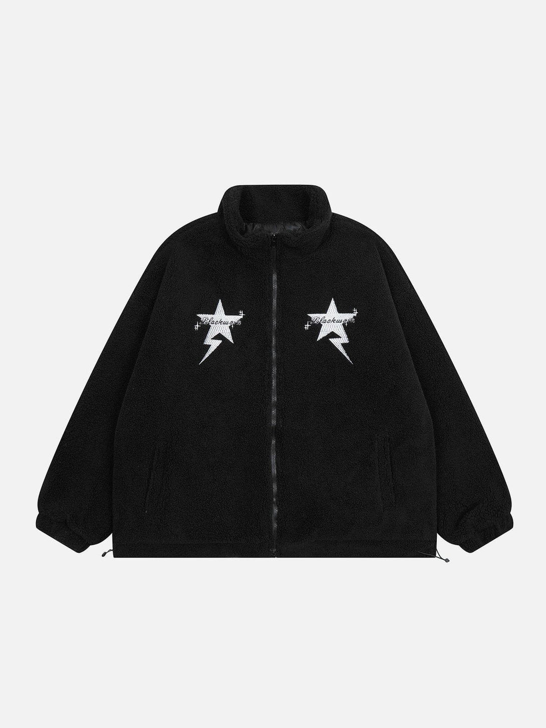 Helmiss - Lamb Applique Sherpa Coat- Streetwear Fashion - helmiss.com