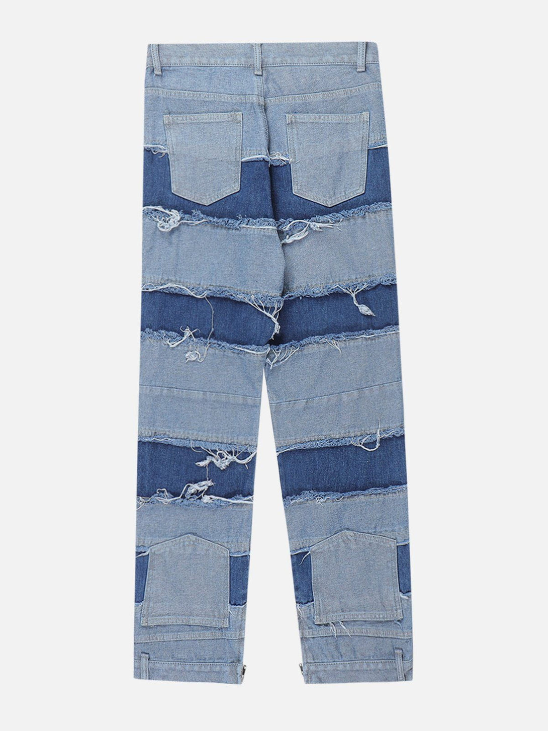 Helmiss - Laminated Patchwork Jeans- Streetwear Fashion - helmiss.com