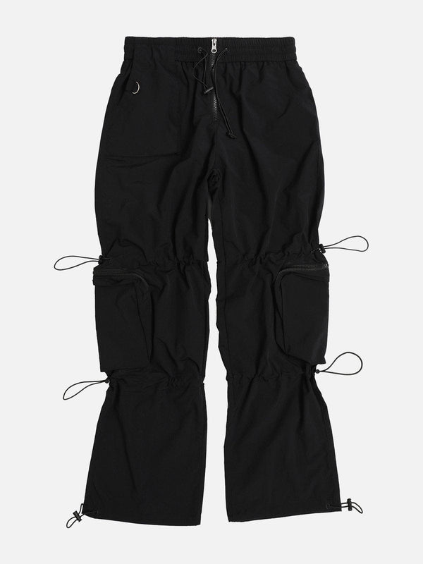 Helmiss - Large Multiple Pockets Drawstring Decoration Cargo Pants- Streetwear Fashion - helmiss.com