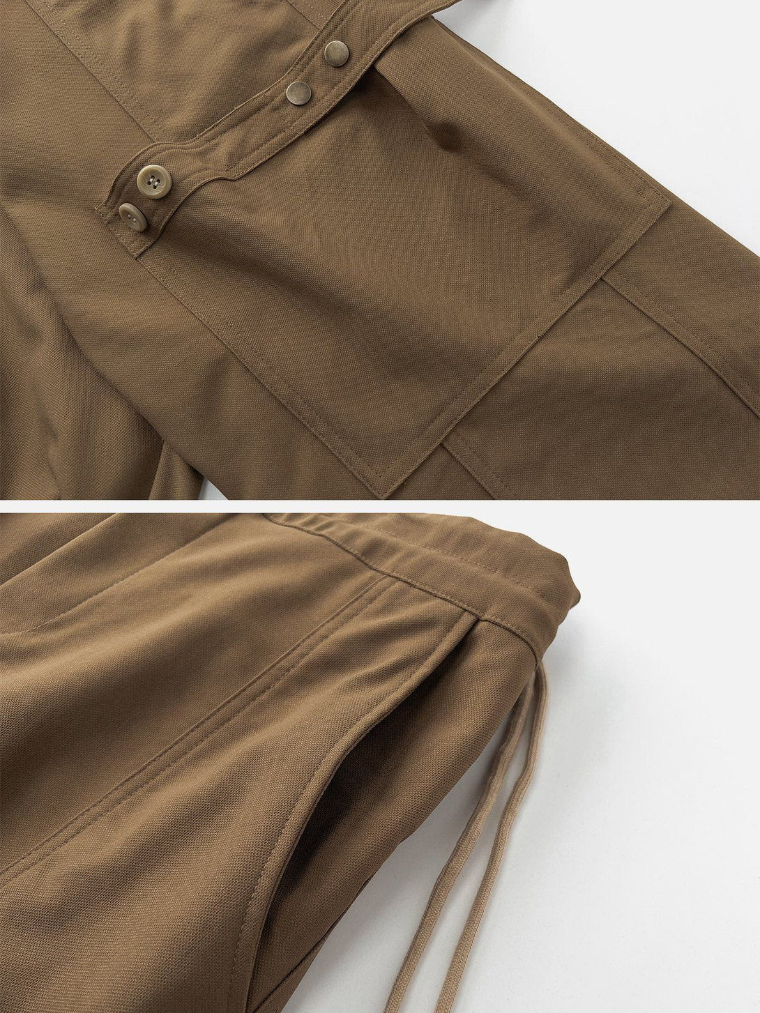 Helmiss - Large Pocket Drawstring Pants- Streetwear Fashion - helmiss.com