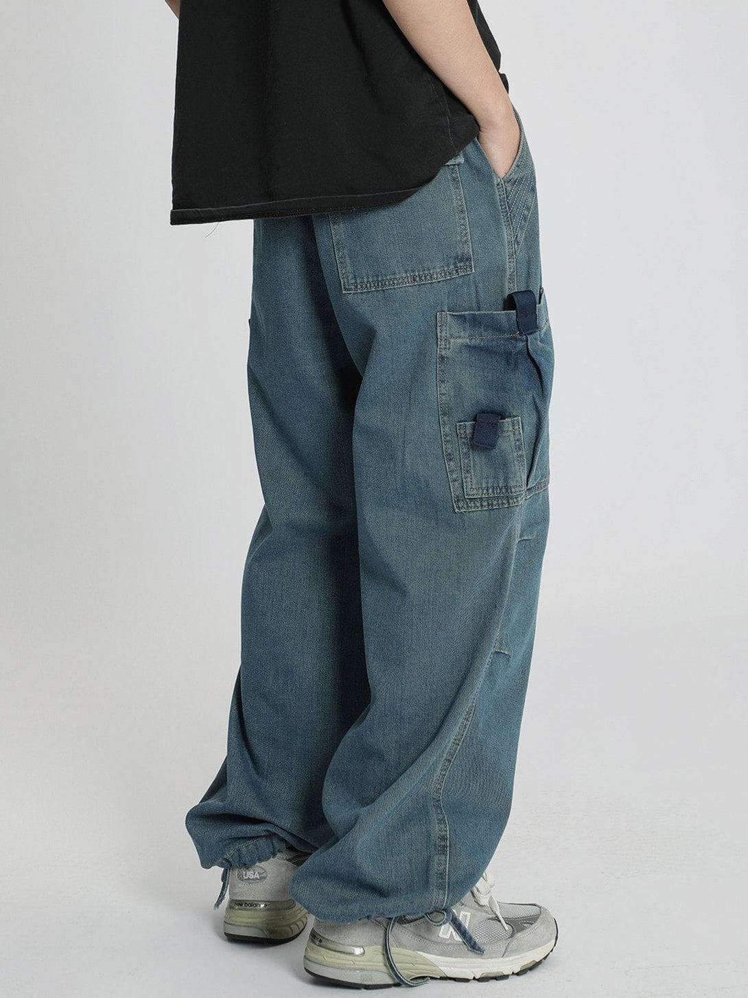 Helmiss - Large Pocket Jeans- Streetwear Fashion - helmiss.com