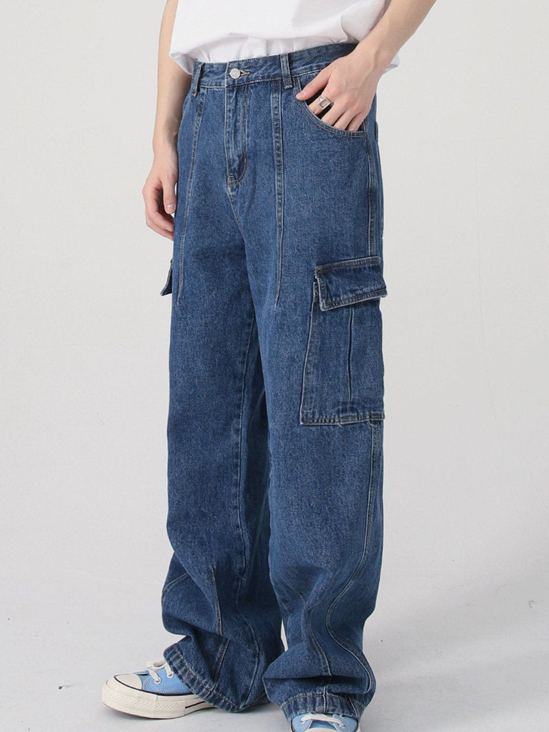 Helmiss - Large Pockets Jeans- Streetwear Fashion - helmiss.com