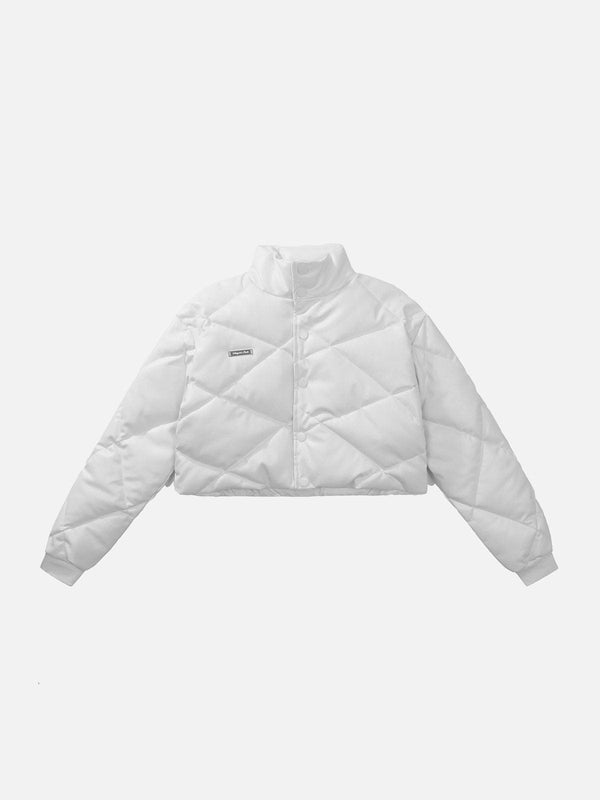 Helmiss - Lattice Loose Crop Coat- Streetwear Fashion - helmiss.com