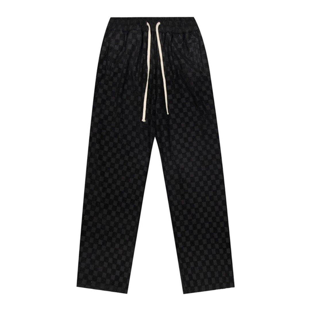 Helmiss - Lattice Side Slit Pants- Streetwear Fashion - helmiss.com