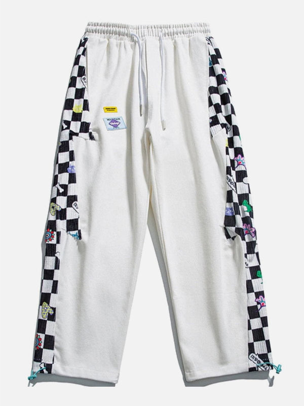 Helmiss - Lattice Stitching Sweatpants- Streetwear Fashion - helmiss.com