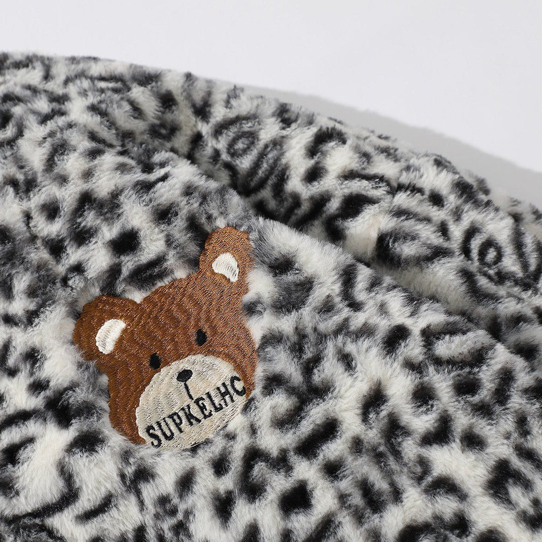 Helmiss - Leopard Pattern Winter Coat- Streetwear Fashion - helmiss.com