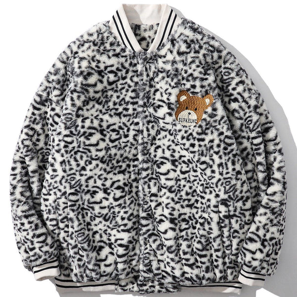 Helmiss - Leopard Pattern Winter Coat- Streetwear Fashion - helmiss.com