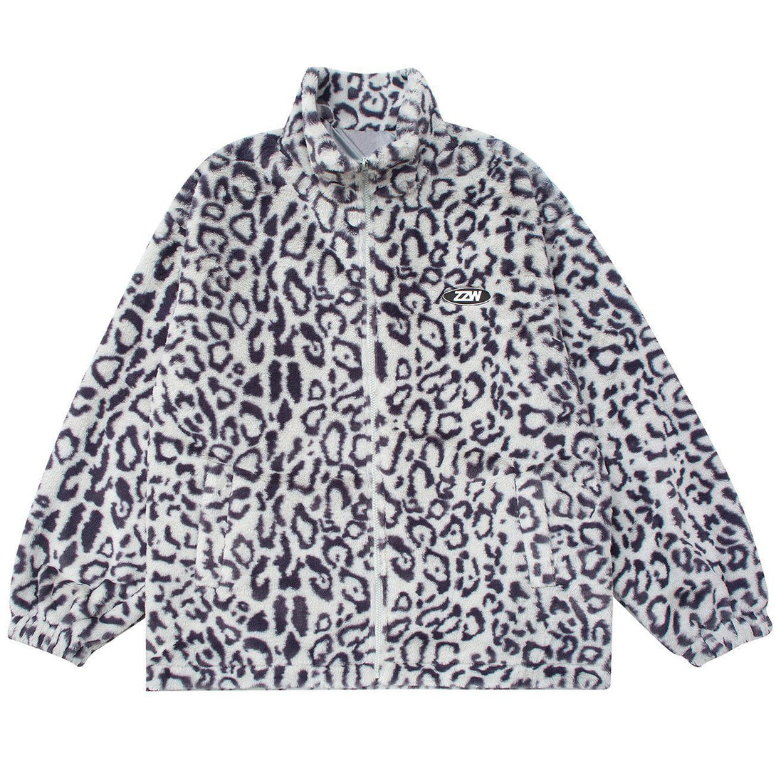 Helmiss - Leopard Printed Winter Coat- Streetwear Fashion - helmiss.com