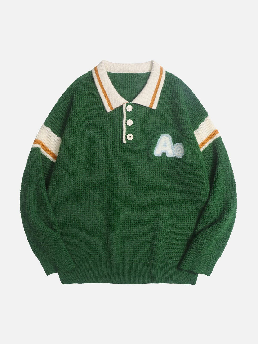 Helmiss - Letter A Polo Sweater- Streetwear Fashion - helmiss.com