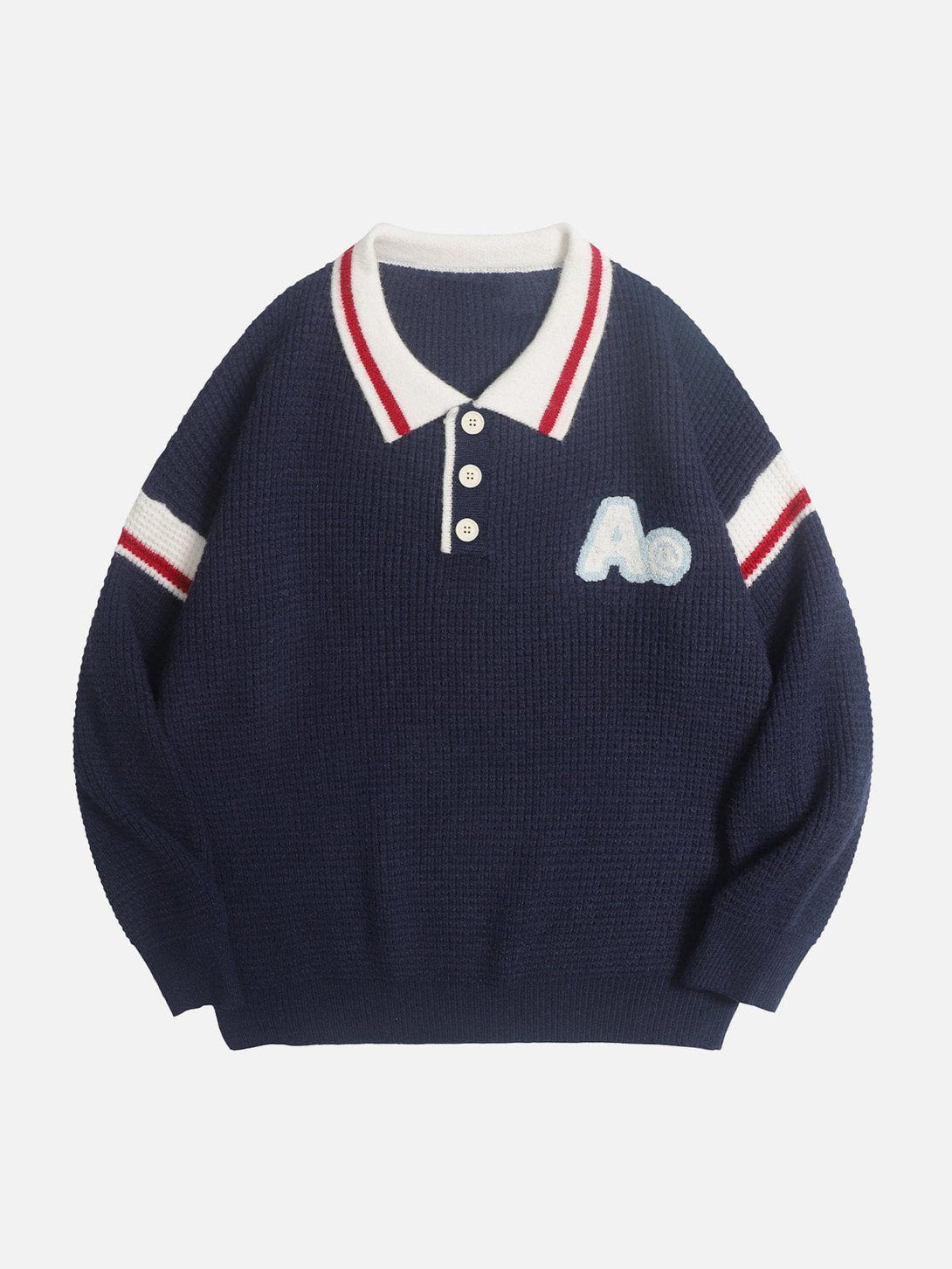 Helmiss - Letter A Polo Sweater- Streetwear Fashion - helmiss.com