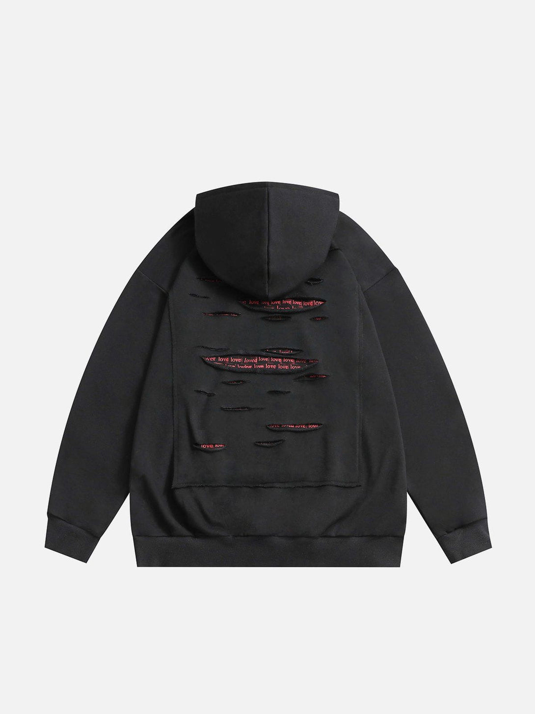 Helmiss - Letter Cut Hoodie- Streetwear Fashion - helmiss.com