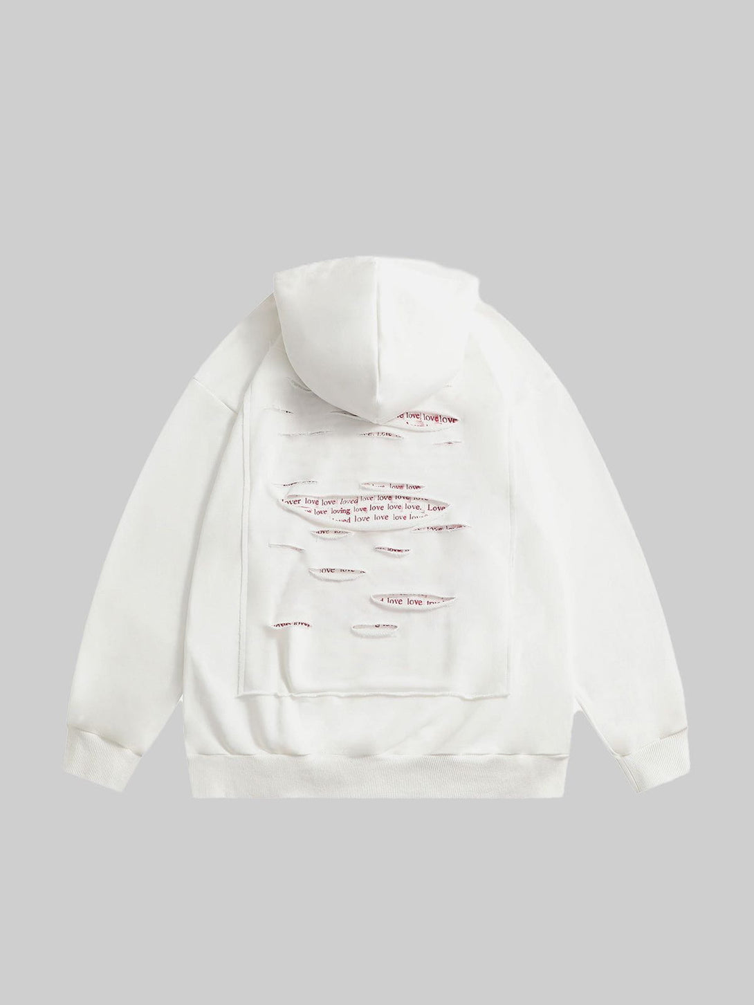 Helmiss - Letter Cut Hoodie- Streetwear Fashion - helmiss.com