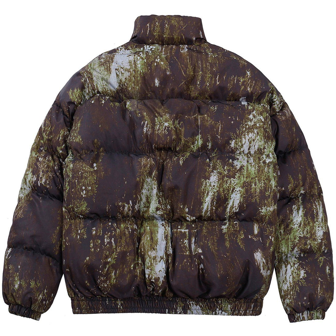 Helmiss - Letter Embroidered Camouflage Winter Coat- Streetwear Fashion - helmiss.com