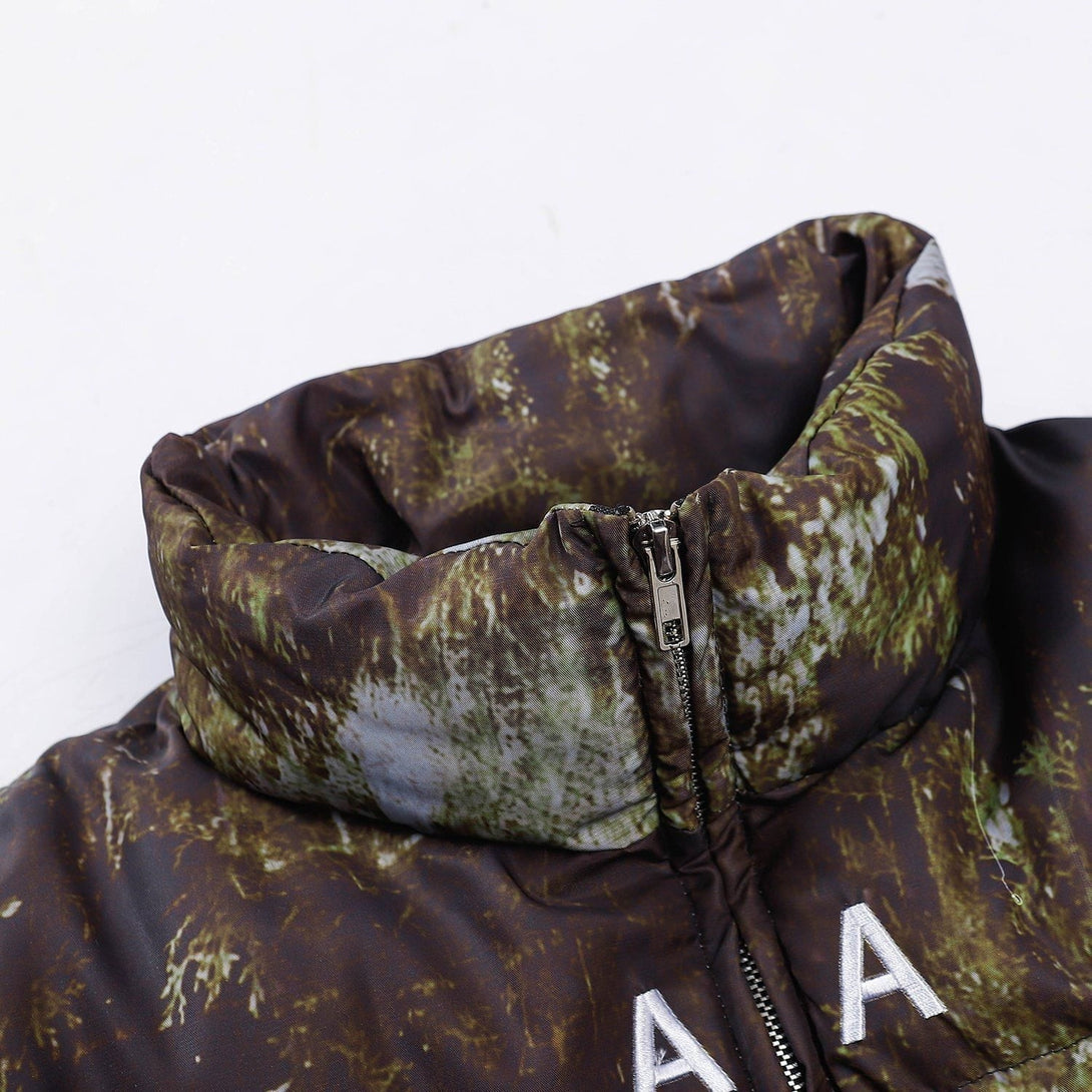 Helmiss - Letter Embroidered Camouflage Winter Coat- Streetwear Fashion - helmiss.com