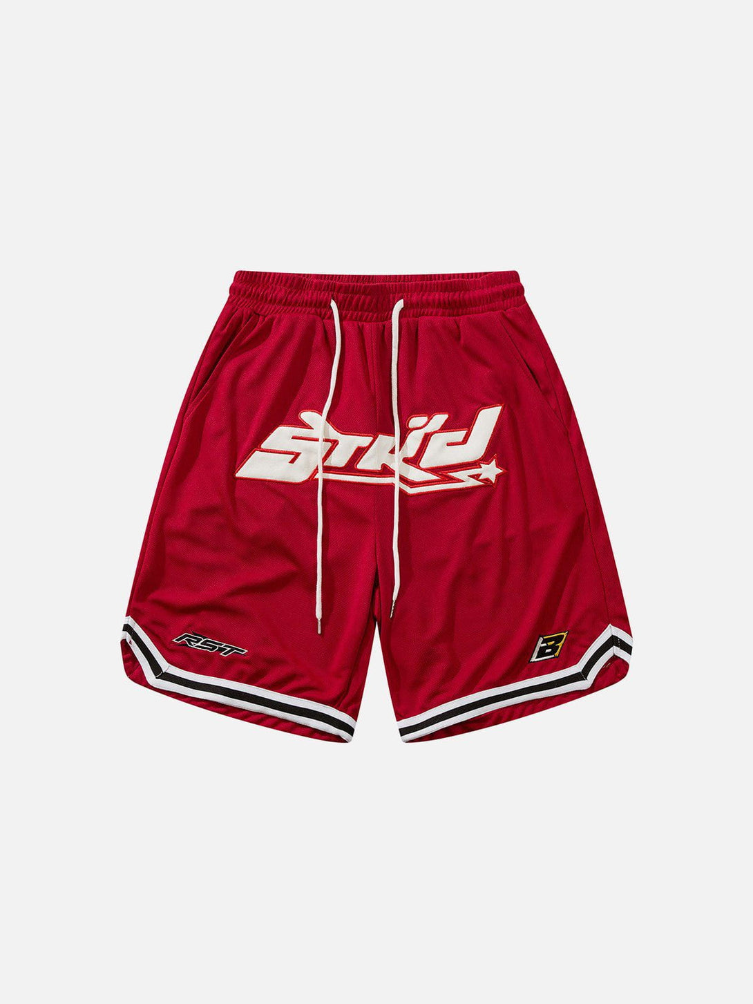 Helmiss - Letter Embroidered Stripes Shorts- Streetwear Fashion - helmiss.com