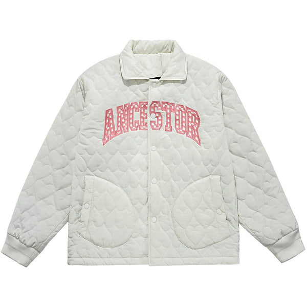 Helmiss - Letter Embroidery Embossing Winter Coat- Streetwear Fashion - helmiss.com