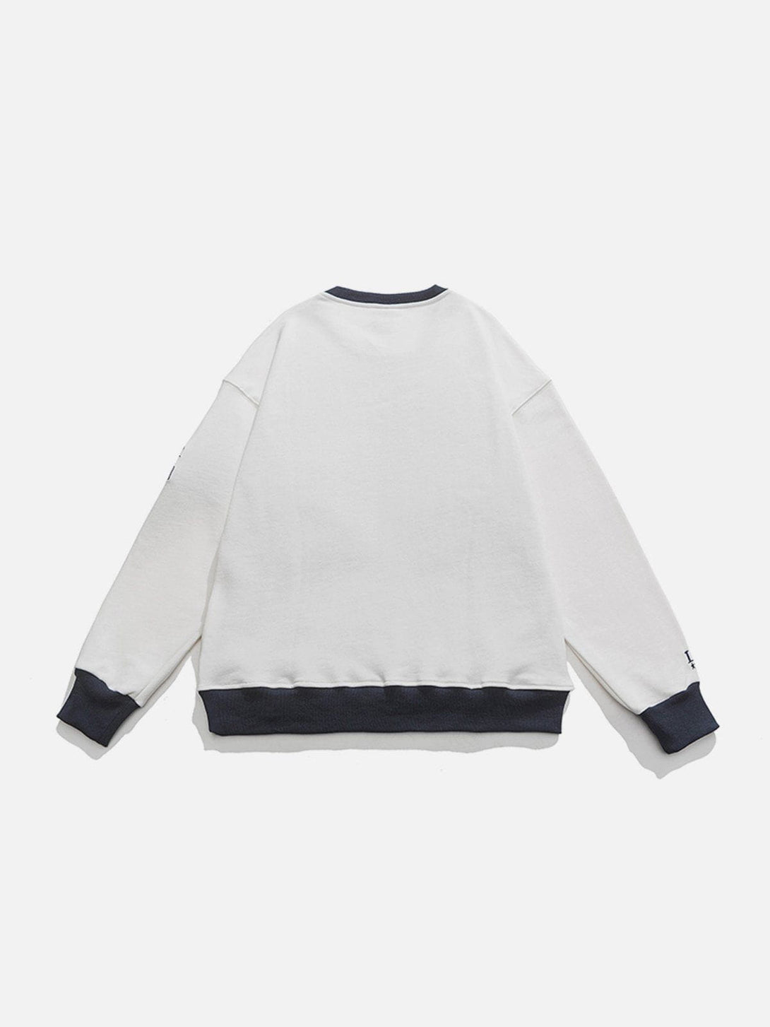 Helmiss - Letter Embroidery Patchwork Sweatshirt- Streetwear Fashion - helmiss.com