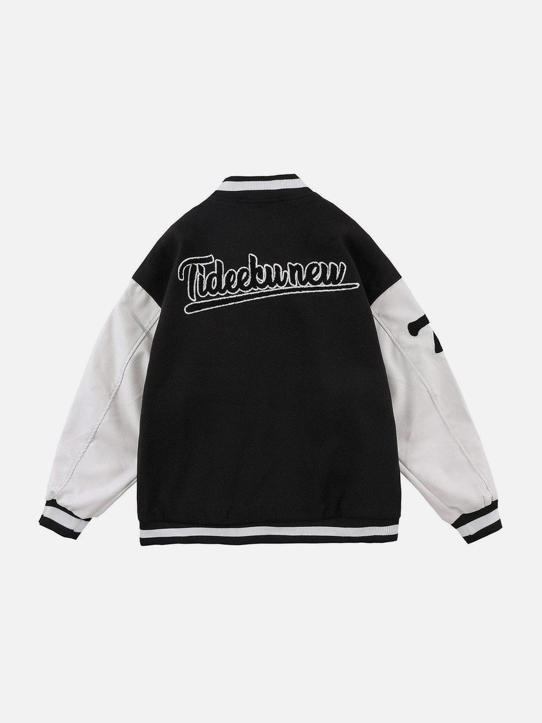 Helmiss - Letter Love Flocking Varsity Jacket- Streetwear Fashion - helmiss.com