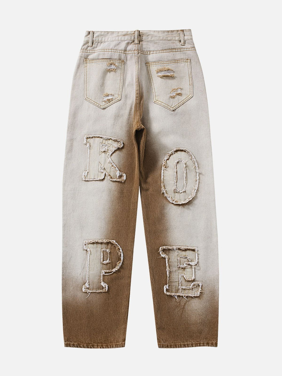 Helmiss - Letter Patch Jeans- Streetwear Fashion - helmiss.com