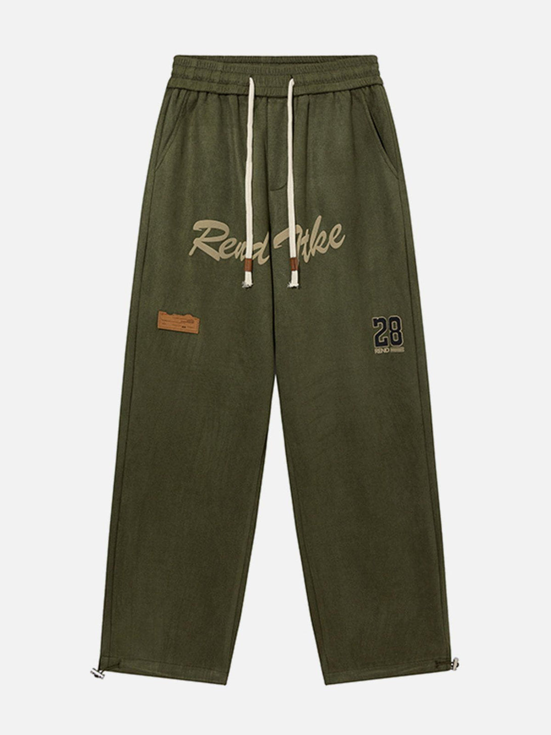 Helmiss - Letter Print Drawstring Pants- Streetwear Fashion - helmiss.com