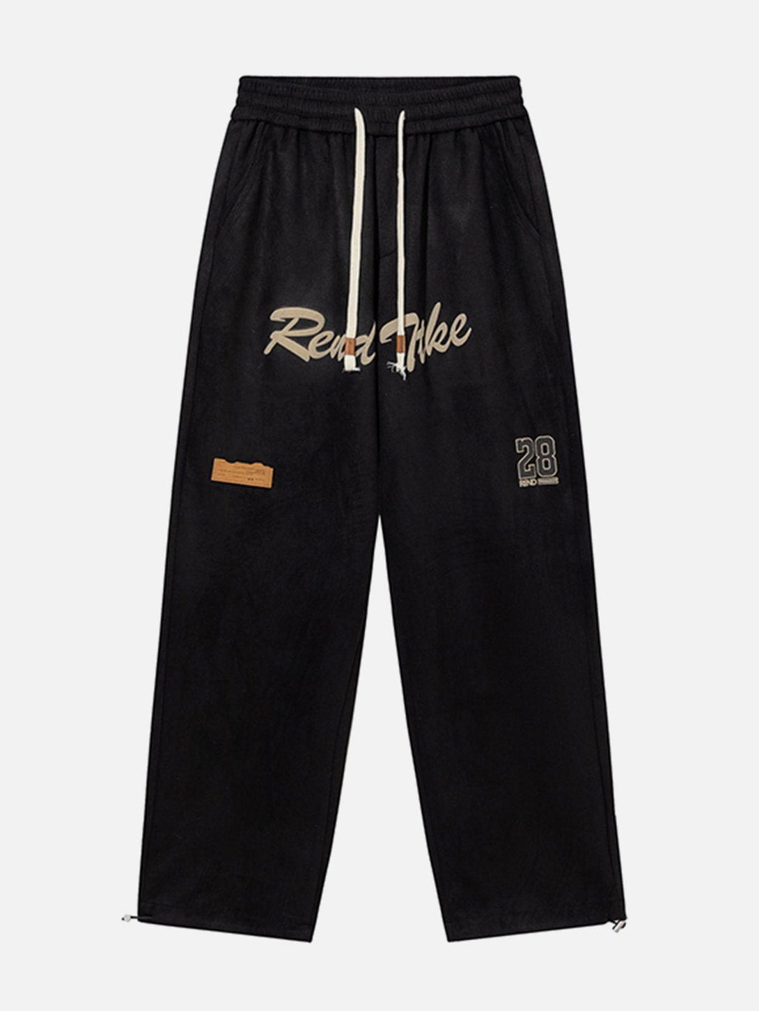 Helmiss - Letter Print Drawstring Pants- Streetwear Fashion - helmiss.com