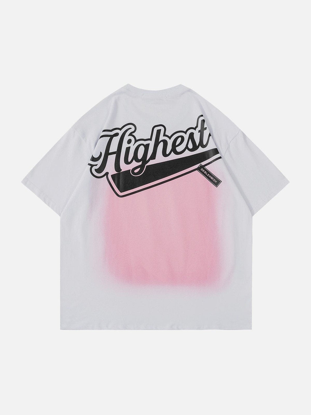 Helmiss - Letter Print Gradient Tee- Streetwear Fashion - helmiss.com