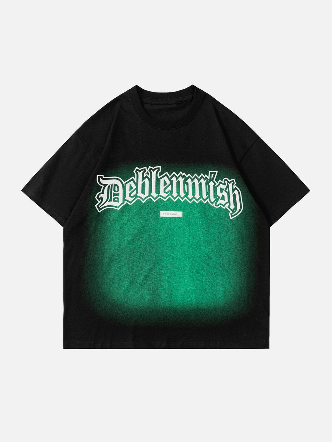 Helmiss - Letter Print Gradient Tee- Streetwear Fashion - helmiss.com