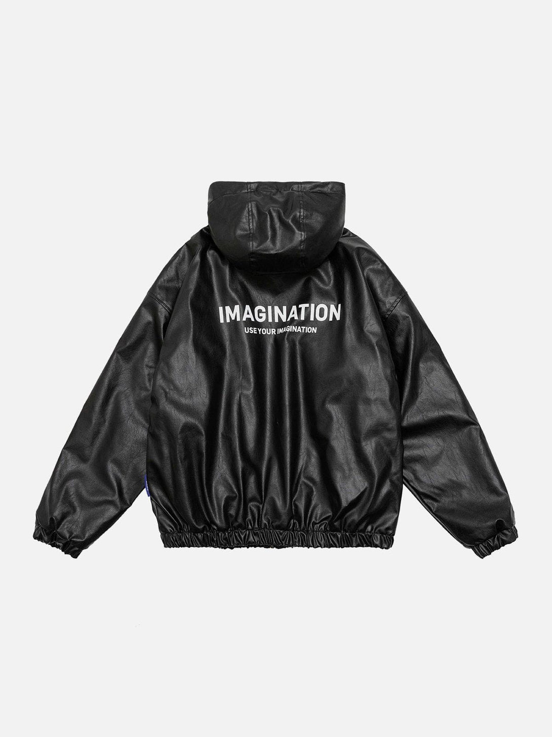 Helmiss - Letter Print Leather Jacket- Streetwear Fashion - helmiss.com