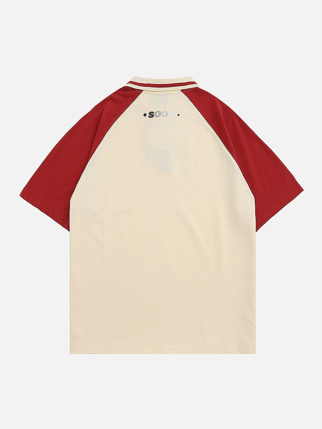 Helmiss - Letter Print Panel Tee- Streetwear Fashion - helmiss.com