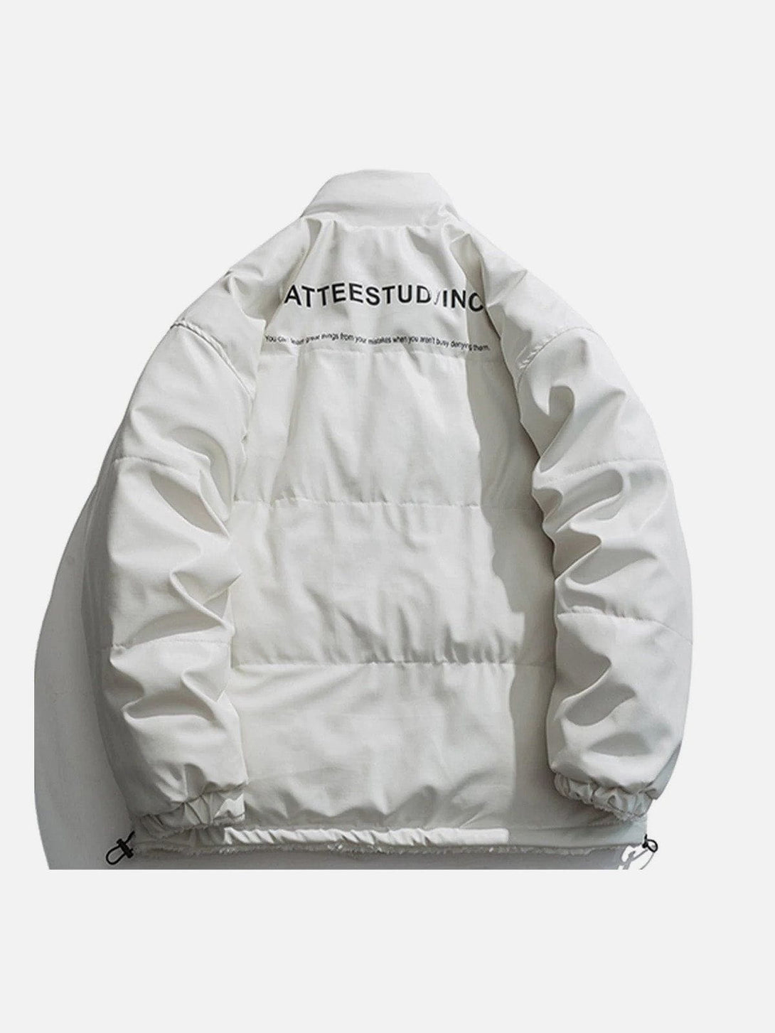 Helmiss - Letter Print Reversible Sherpa Jacket- Streetwear Fashion - helmiss.com