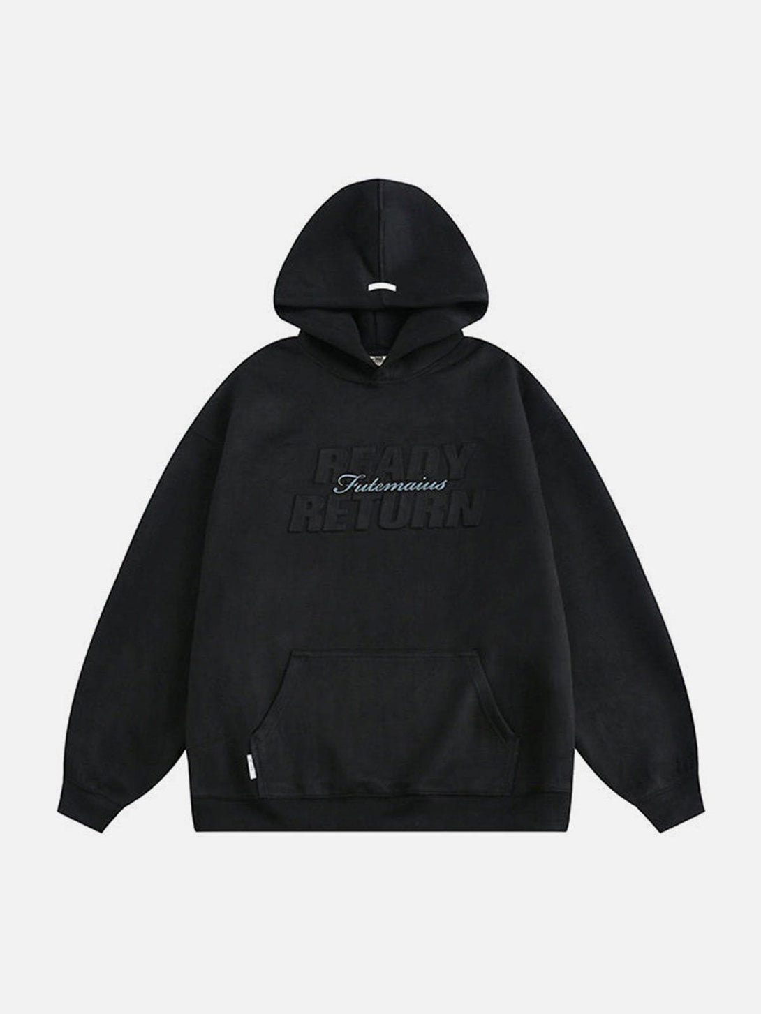 Helmiss - Letter Print Solid Hoodie- Streetwear Fashion - helmiss.com