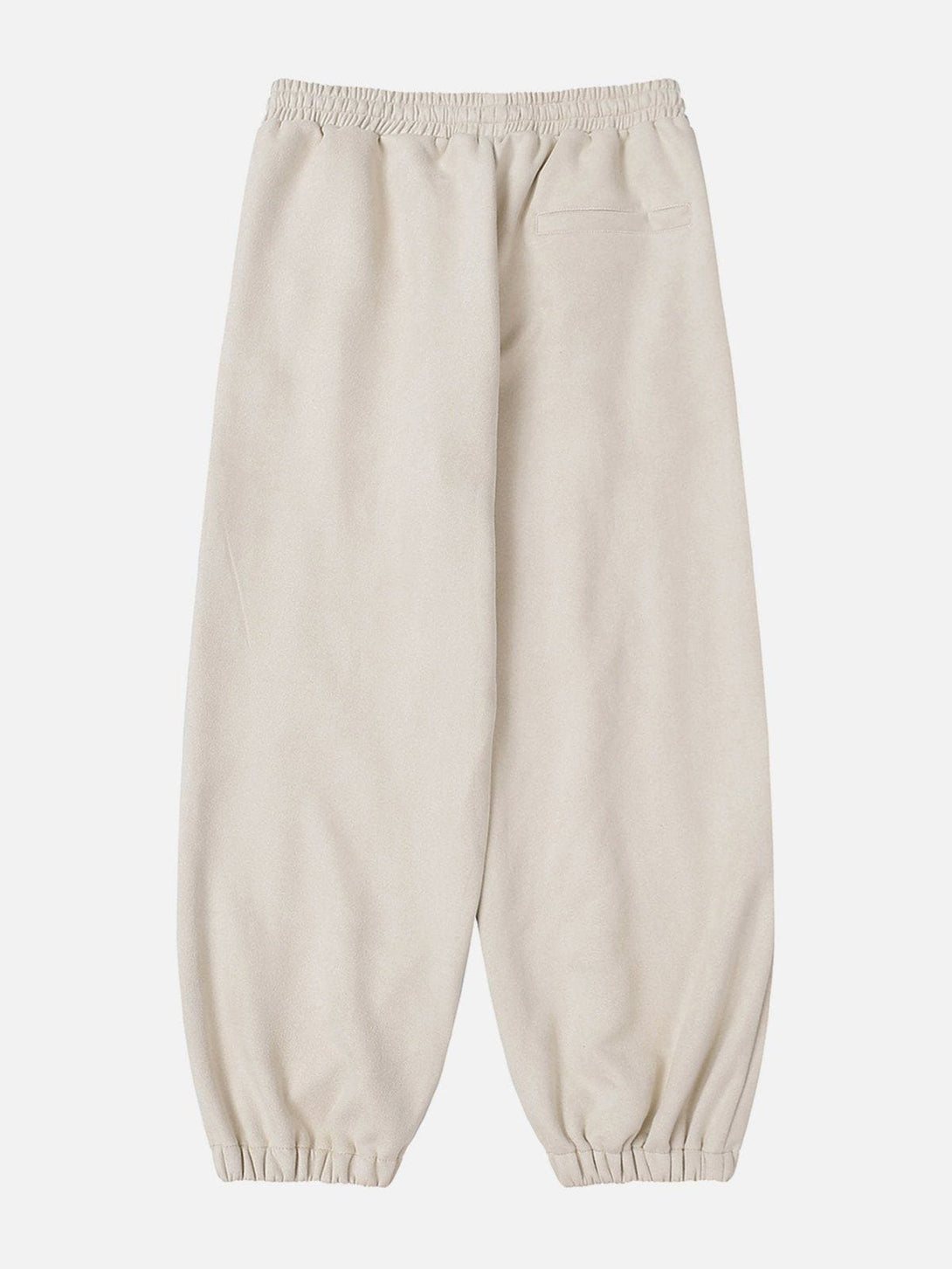 Helmiss - Letter Print Suede Pants- Streetwear Fashion - helmiss.com