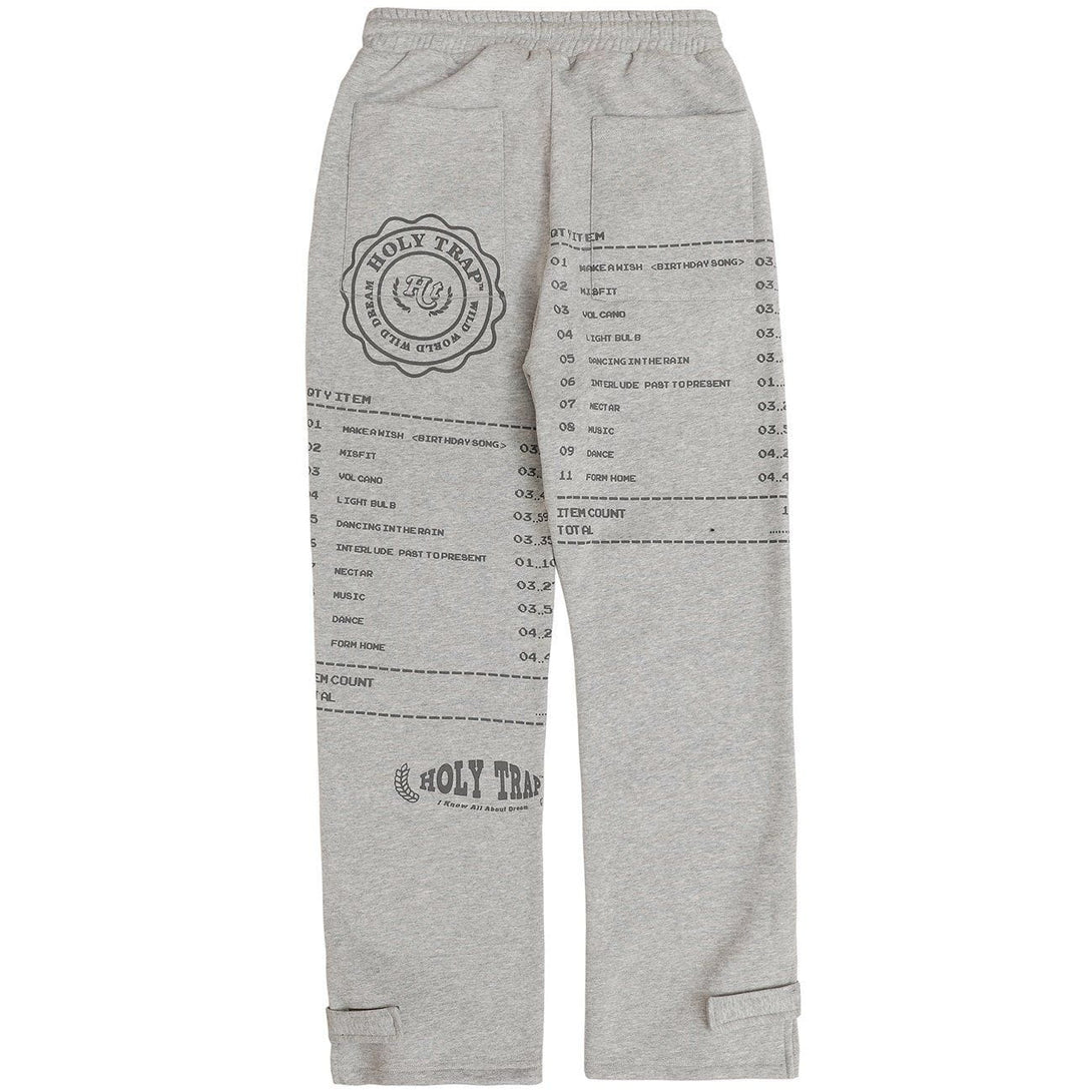 Helmiss - Letter Print Sweatpants- Streetwear Fashion - helmiss.com