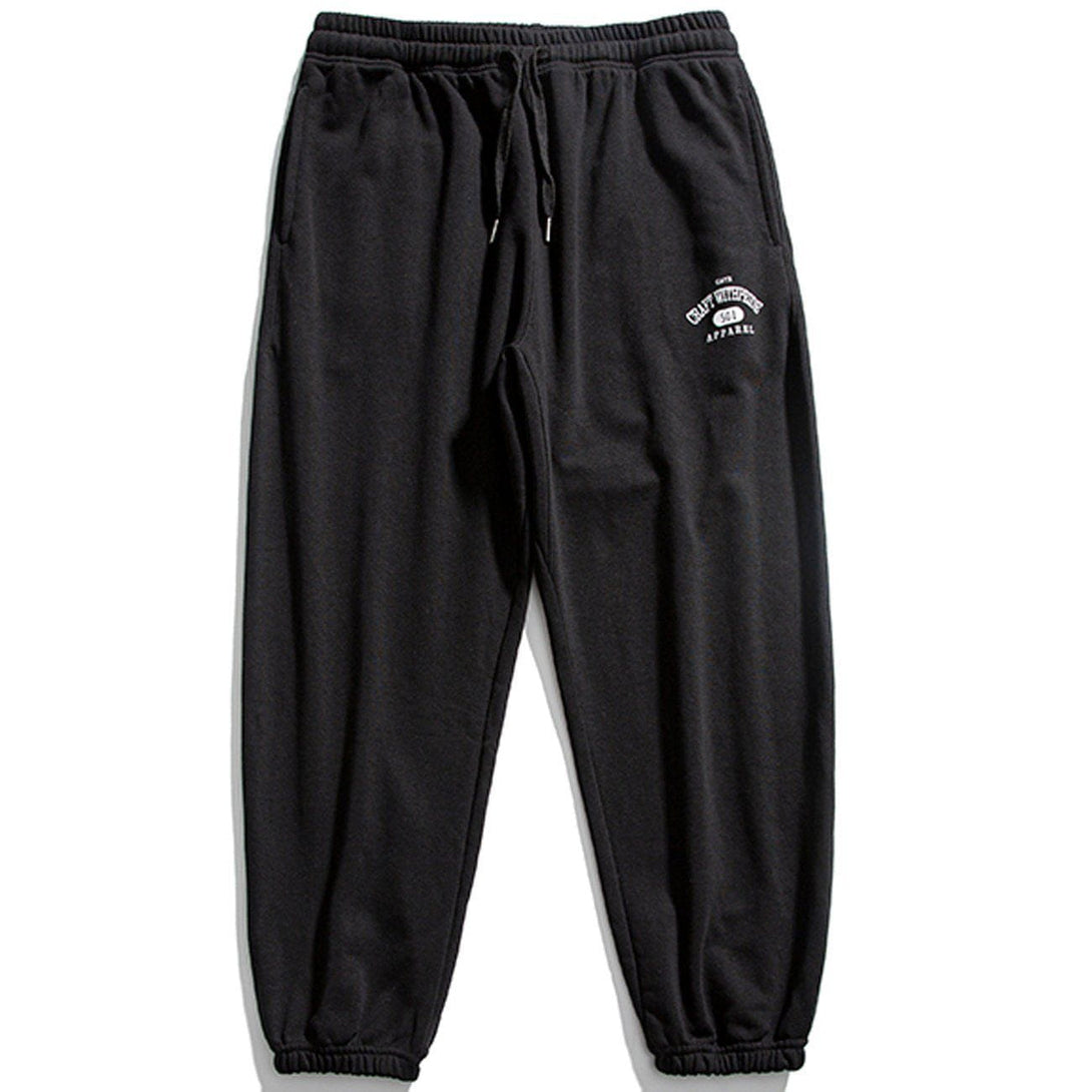 Helmiss - Letter Print Sweatpants- Streetwear Fashion - helmiss.com