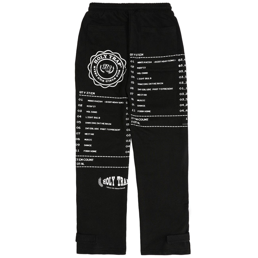 Helmiss - Letter Print Sweatpants- Streetwear Fashion - helmiss.com