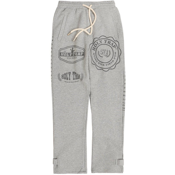 Helmiss - Letter Print Sweatpants- Streetwear Fashion - helmiss.com