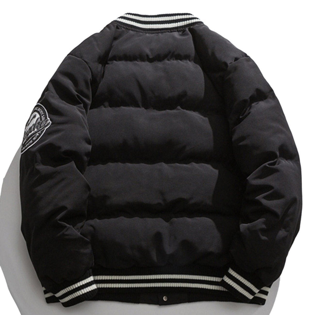 Helmiss - Letter Print Winter Coat- Streetwear Fashion - helmiss.com