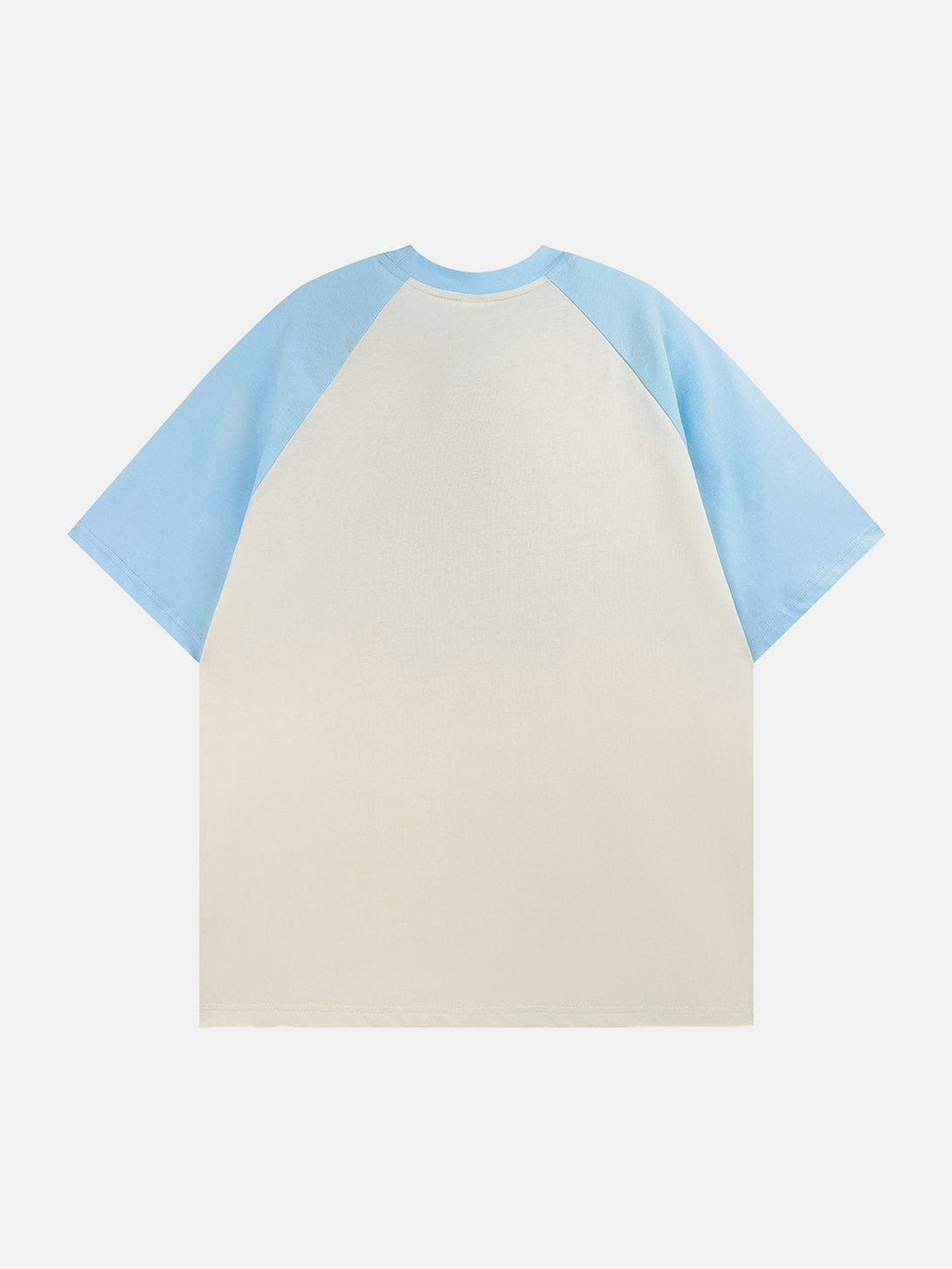 Helmiss - Letter Printing Patchwork Tee- Streetwear Fashion - helmiss.com