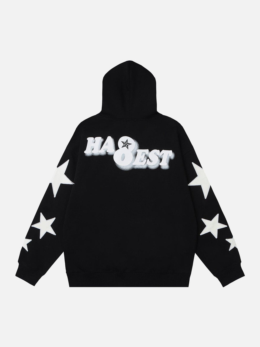 Helmiss - Letter Printing Star Embroidery Hoodie- Streetwear Fashion - helmiss.com