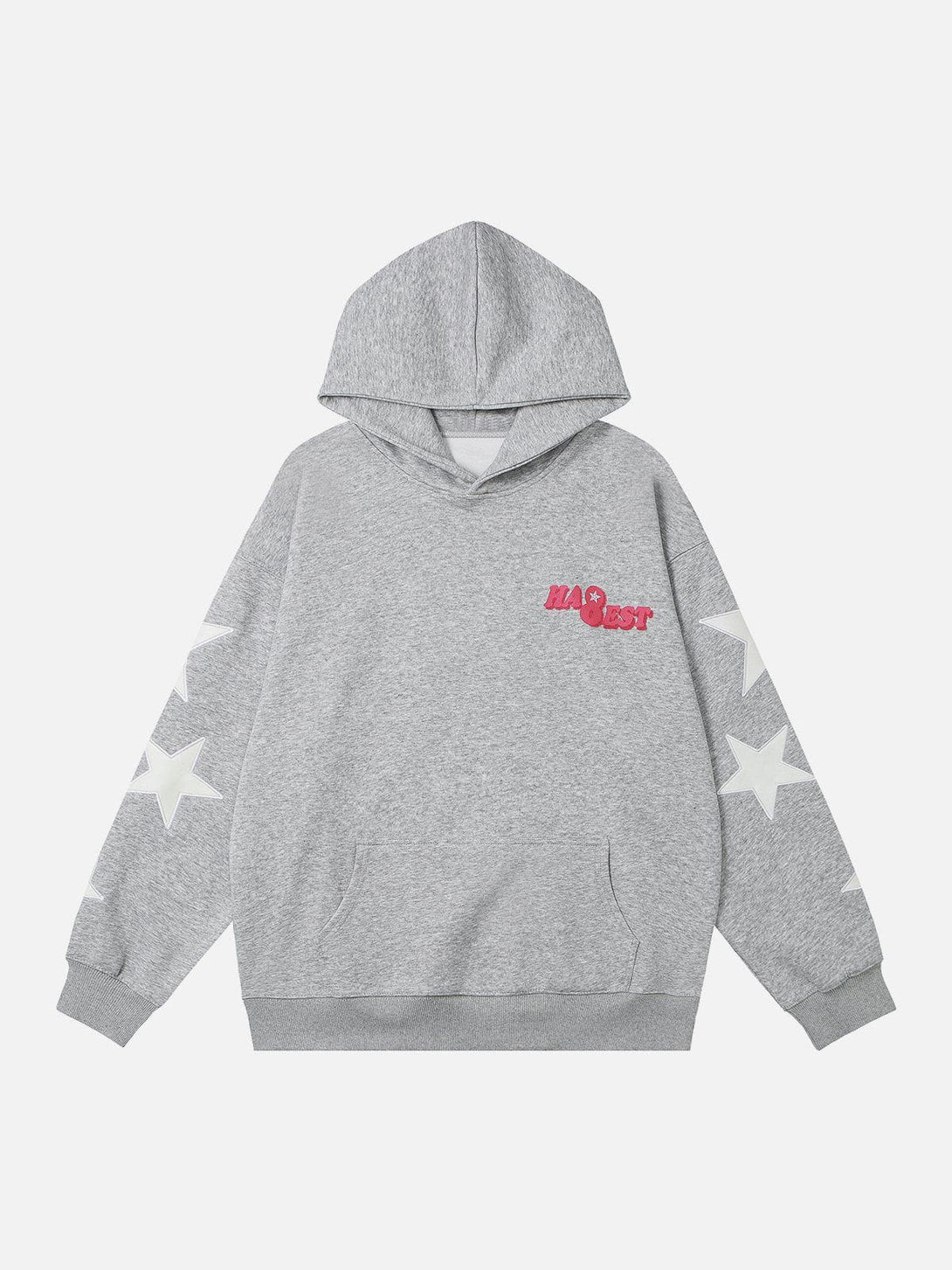 Helmiss - Letter Printing Star Embroidery Hoodie- Streetwear Fashion - helmiss.com