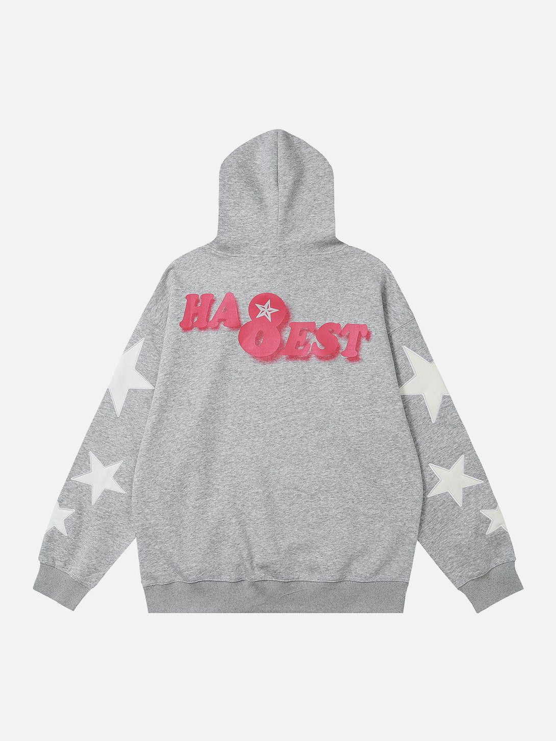 Helmiss - Letter Printing Star Embroidery Hoodie- Streetwear Fashion - helmiss.com