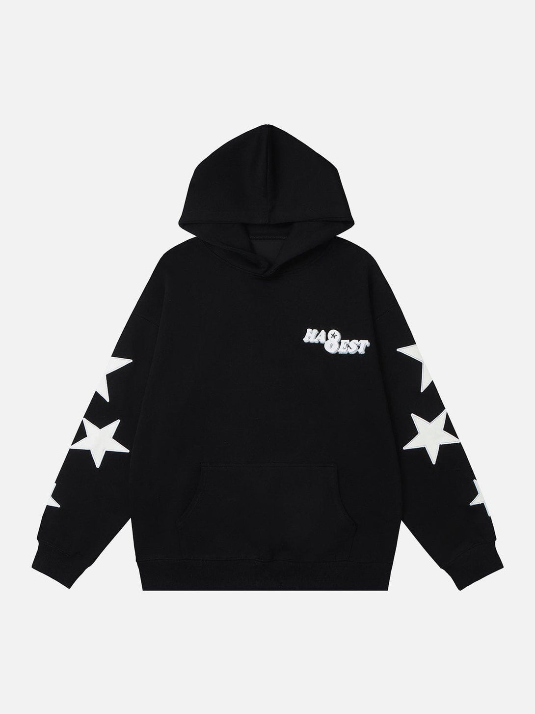 Helmiss - Letter Printing Star Embroidery Hoodie- Streetwear Fashion - helmiss.com