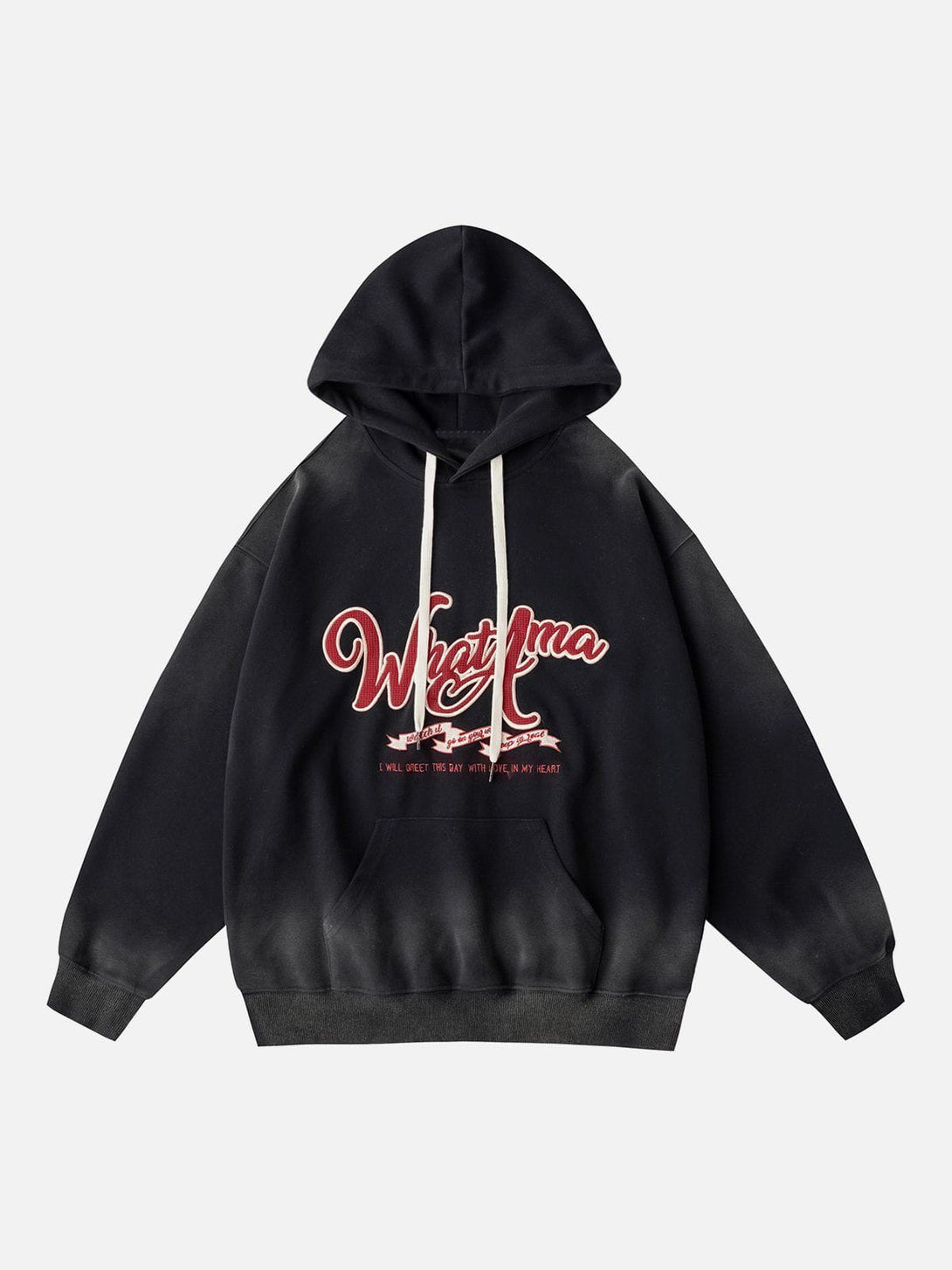 Helmiss - Letter Washed Hoodie- Streetwear Fashion - helmiss.com