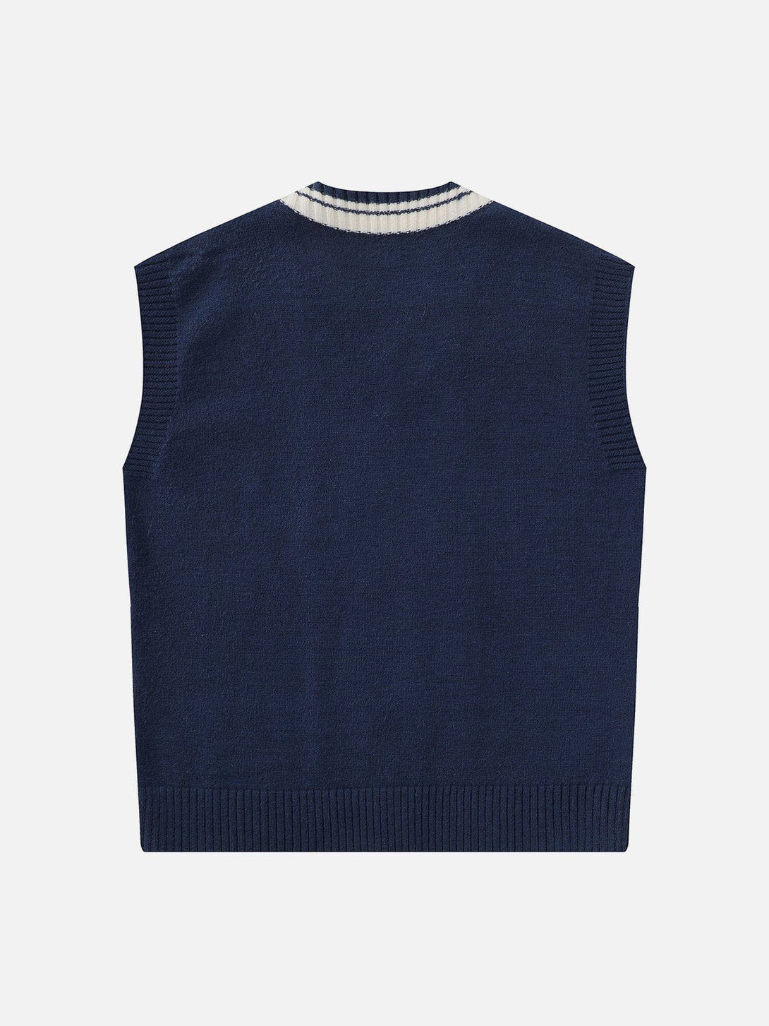 Helmiss - Lettered Star Embroidery Sweater Vest- Streetwear Fashion - helmiss.com