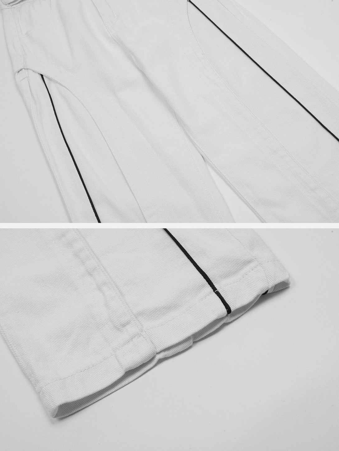 Helmiss - Line Hollow Out Pants- Streetwear Fashion - helmiss.com