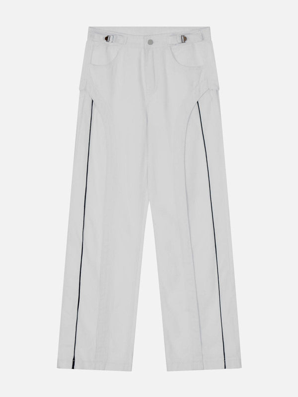 Helmiss - Line Hollow Out Pants- Streetwear Fashion - helmiss.com