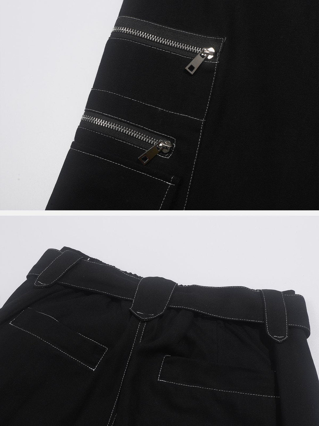 Helmiss - Line Zip Design Pants- Streetwear Fashion - helmiss.com