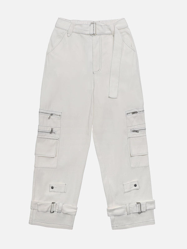 Helmiss - Line Zip Design Pants- Streetwear Fashion - helmiss.com