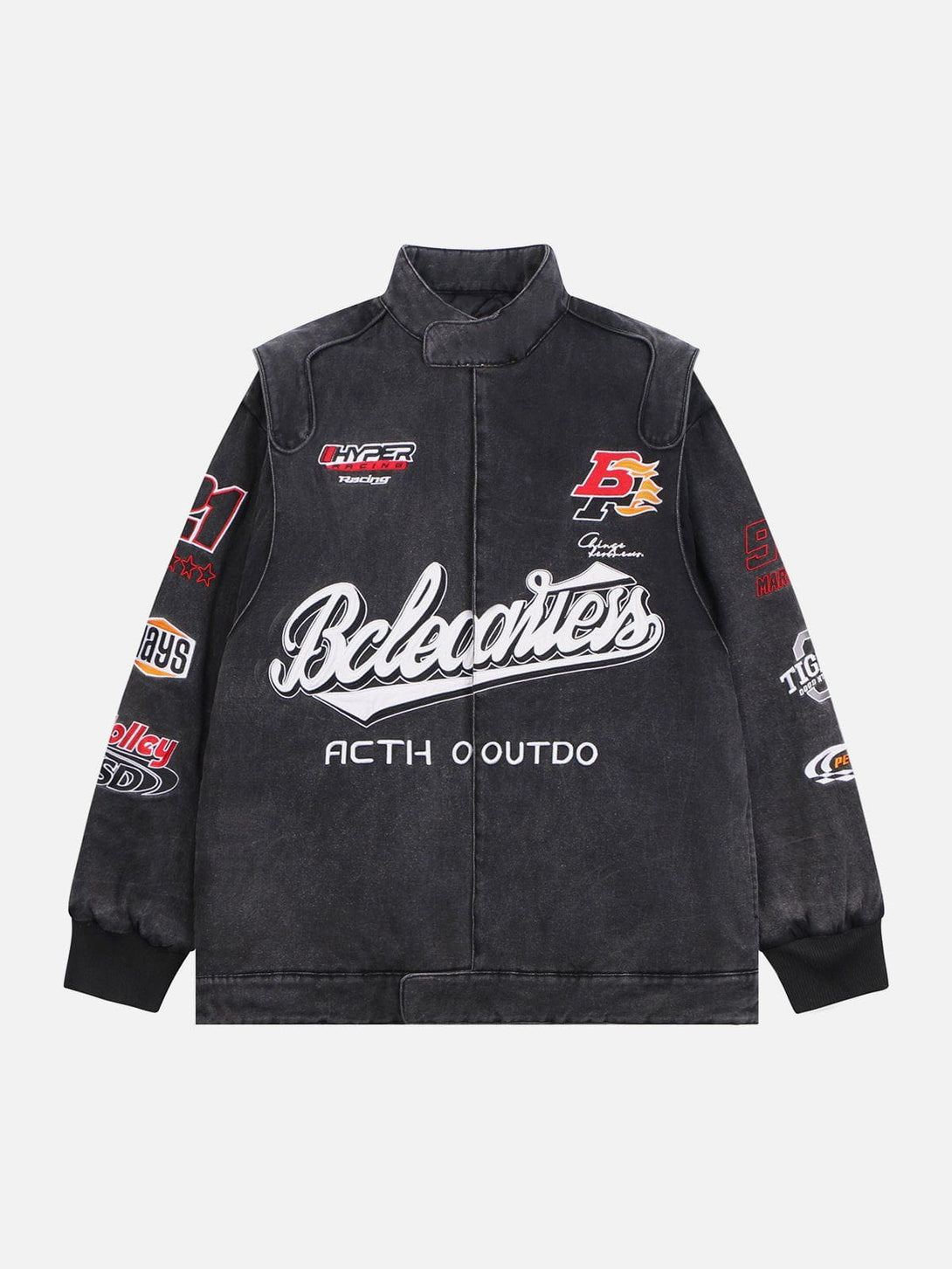 Helmiss - Locomotives Embroidered Labels Winter Coat- Streetwear Fashion - helmiss.com